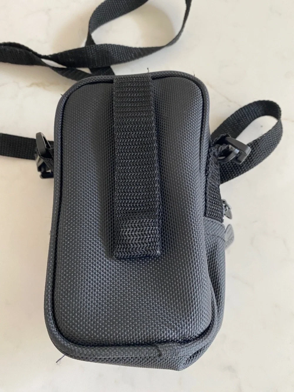 Ambico Camera Black Bag, Two Zippered pockets, Adjustable Strap